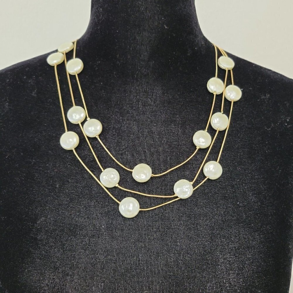 WOMEN'S Charter Club Gold-Tone Imitation Pearl Necklace 24"